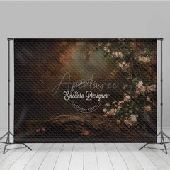 Aperturee - Aperturee Abstract Fine Art Photography Backdrop Moody Textured with Floral Elements Dark and Romantic Studio Prop