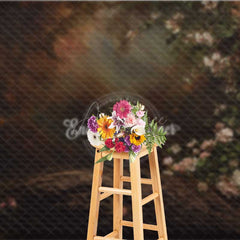 Aperturee - Aperturee Abstract Fine Art Photography Backdrop Moody Textured with Floral Elements Dark and Romantic Studio Prop