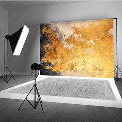 Aperturee - Aperturee Abstract Gold Texture Photography Backdrop Elegant Black and Grey Artistic Studio Decor