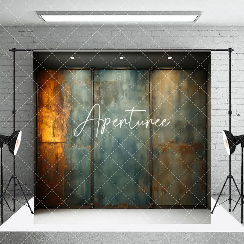 Aperturee - Aperturee Abstract Green Gold Textured Marble Room Set Backdrop