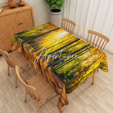Aperturee - Aperturee Abstract Horizontal Line Pattern Tone Tablecloth