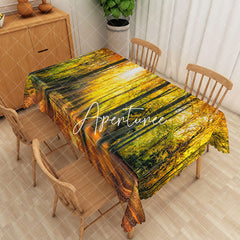 Aperturee - Aperturee Abstract Horizontal Line Pattern Tone Tablecloth
