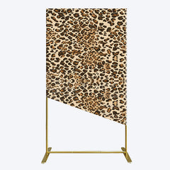 Aperturee - Aperturee Abstract Leopard Print Happy Birthday Rectangle Backdrop