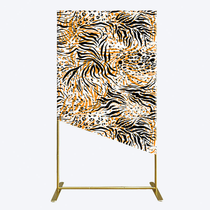 Aperturee - Aperturee Abstract Leopard Zebra Print Birthday Rectangle Backdrop