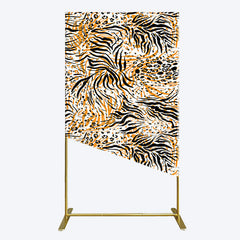 Aperturee - Aperturee Abstract Leopard Zebra Print Birthday Rectangle Backdrop