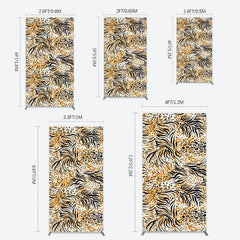 Aperturee - Aperturee Abstract Leopard Zebra Print Birthday Rectangle Backdrop