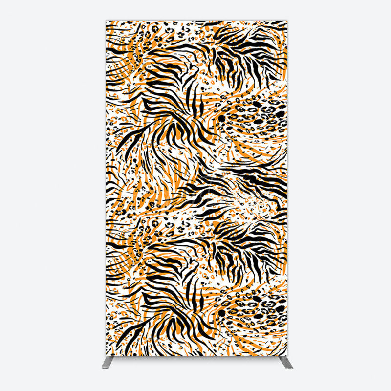 Aperturee - Aperturee Abstract Leopard Zebra Print Birthday Rectangle Backdrop
