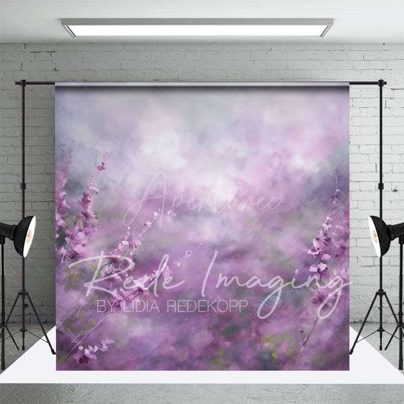 Aperturee - Aperturee Abstract Misty Elagant Purple Lavender Photo Backdrop