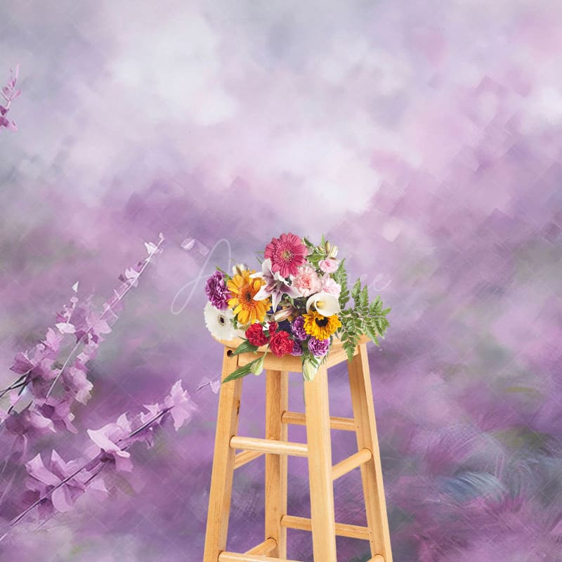 Aperturee - Aperturee Abstract Misty Elagant Purple Lavender Photo Backdrop