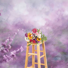 Aperturee - Aperturee Abstract Misty Elagant Purple Lavender Photo Backdrop
