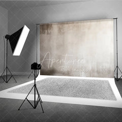 Aperturee - Aperturee Abstract Neutral Beige and Grey Texture Photography Backdrop Minimalist Portrait Studio Decor