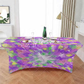 Aperturee - Aperturee Abstract Oil Painting Art Color Block Stretch Table Cover