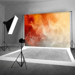 Aperturee - Aperturee Abstract Orange Red Yellow Gradient Photography Backdrop Warm Tones Artistic Photo Studio Background