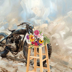 Aperturee - Aperturee Abstract Painted Dirt Bike Sports Photo Backdrop