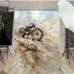 Aperturee - Aperturee Abstract Painted Dirt Bike Sports Sweep Backdrop