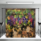 Aperturee - Aperturee Abstract Painted Grapes Brown Fine Art Photo Backdrop