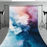 Aperturee - Aperturee Abstract Painterly Sweep Backdrop Ethereal Peach Purple and Blue Gradient for Studio Photography