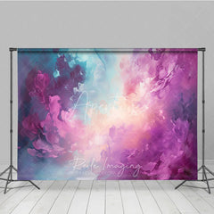 Aperturee - Aperturee Abstract Purple and Blue Oil Painting Photography Backdrop Artistic Textured Portrait Background
