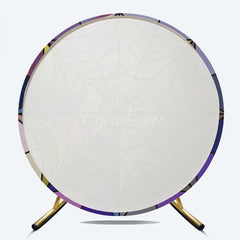 Aperturee Aperturee Abstract Purple Spiderweb Round Birthday Backdrop