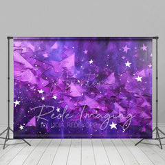 Aperturee - Aperturee Abstract Purple Stars Fine Art Photography Backdrop