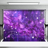 Aperturee - Aperturee Abstract Purple Stars Fine Art Photography Backdrop
