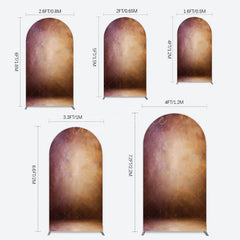 Aperturee - Aperturee Abstract Red Gold Mixed Pattern Birthday Arch Backdrop