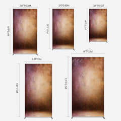 Aperturee - Aperturee Abstract Red Gold Mixed Pattern Birthday Rectangle Backdrop