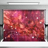 Aperturee - Aperturee Abstract Red Stars Fine Art Photography Backdrop