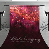 Aperturee - Aperturee Abstract Red Stars Fine Art Sweep Photo Backdrop