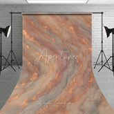 Aperturee - Aperturee Abstract Rose Gold Glitter and Blush Grey Marble Sweep Backdrop Elegant Modern Photography Background Decor