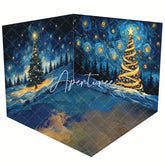 Aperturee - Aperturee Abstract Star Night Tree Christmas Room Set Backdrop