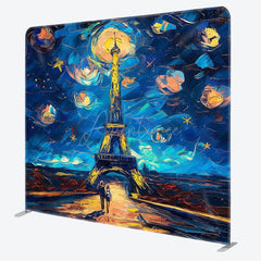 Aperturee - Aperturee Abstract Starry Sky Tower Square Tension Backdrop