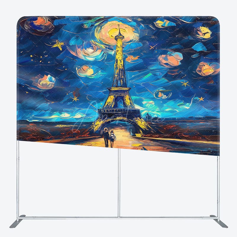Aperturee - Aperturee Abstract Starry Sky Tower Square Tension Backdrop