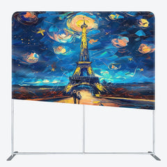 Aperturee - Aperturee Abstract Starry Sky Tower Square Tension Backdrop