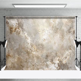 Aperturee - Aperturee Abstract Textured Beige and Brown Photography Backdrop Distressed Stucco Wall Rustic Studio Prop for Portraits