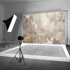 Aperturee - Aperturee Abstract Textured Beige and Brown Photography Backdrop Distressed Stucco Wall Rustic Studio Prop for Portraits
