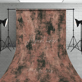Aperturee - Aperturee Abstract Textured Dark Brown and Reddish-Brown Sweep Backdrop Rustic Grunge Painterly Photo Background for Portraits