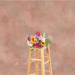 Aperturee - Aperturee Abstract Textured Dusty Rose Photography Backdrop Muted Terracotta and Gray Painterly Design for Professional Studio
