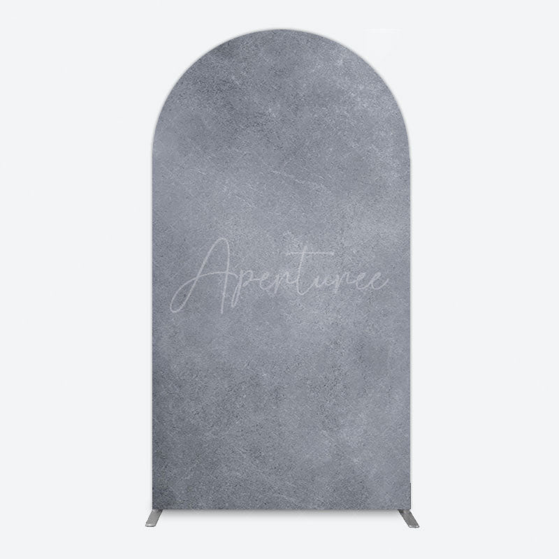 Aperturee - Aperturee Abstract Textured Gray Cement Wall Arch Backdrop