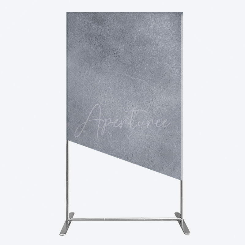 Aperturee - Aperturee Abstract Textured Gray Cement Wall Rectangle Backdrop