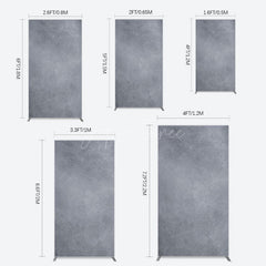 Aperturee - Aperturee Abstract Textured Gray Cement Wall Rectangle Backdrop