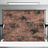 Aperturee - Aperturee Abstract Textured Photography Backdrop Distressed Reddish Brown and Dark Grey Tones Vintage Fine Art Style