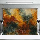 Aperturee - Aperturee Abstract Textured Photography Backdrop with Rusty Orange and Teal Grunge Effect Vintage Fine Art Studio Background