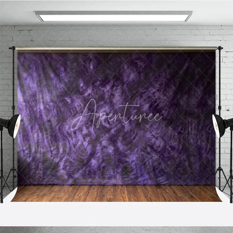 Aperturee - Aperturee Abstract Textured Purple and Dark Mottled Photography Backdrop Artistic Studio Background for Professional Portraits