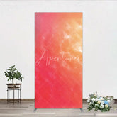 Aperturee - Aperturee Abstract Watercolor Gradient Rectangle Backdrop Red and Orange Sunset Style Birthday Party Photo Background