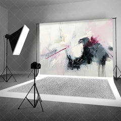Aperturee - Aperturee Abstract White Grey and Pink Oil Painting Texture Backdrop Artistic Grunge Portrait Photography Background