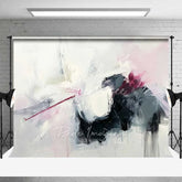 Aperturee - Aperturee Abstract White Grey and Pink Oil Painting Texture Backdrop Artistic Grunge Portrait Photography Background
