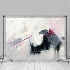 Aperturee - Aperturee Abstract White Grey and Pink Oil Painting Texture Backdrop Artistic Grunge Portrait Photography Background