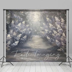 Aperturee - Aperturee Abstract White Misty Blossoms Photography Backdrop