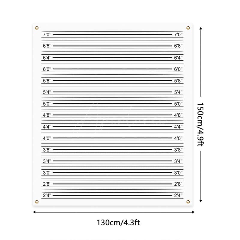 Aperturee - Aperturee Accurate Lineup Height Charts Photo Booth Party Backdrop